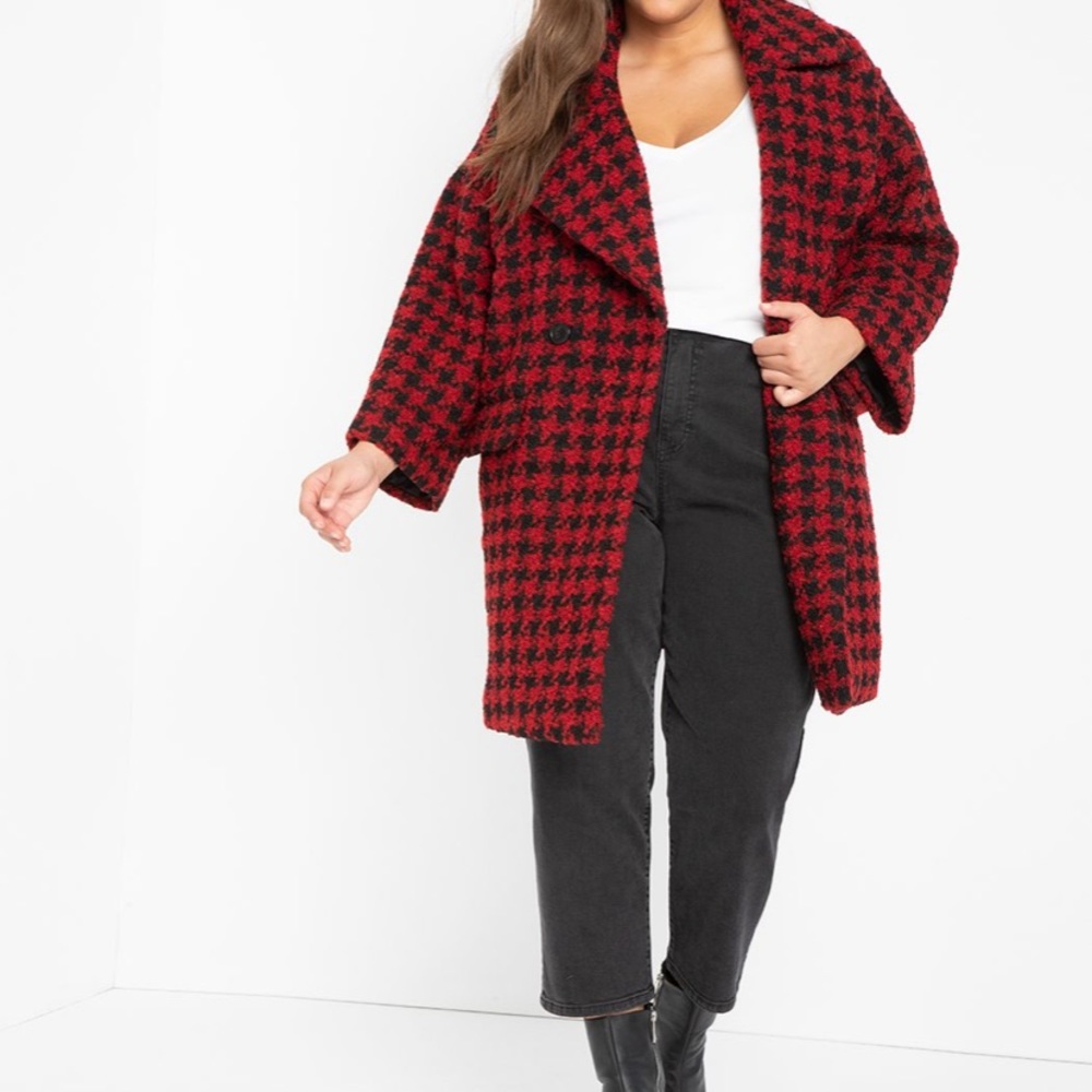 NWOT Never worn Eloquii Plaid Coat